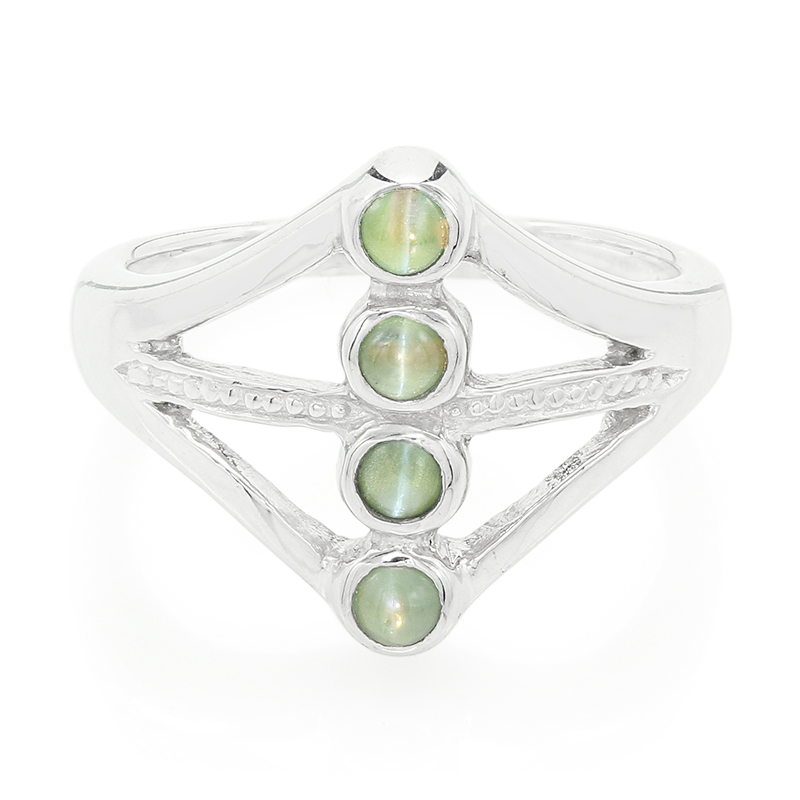 Alexandrit-Katzenauge-Silberring