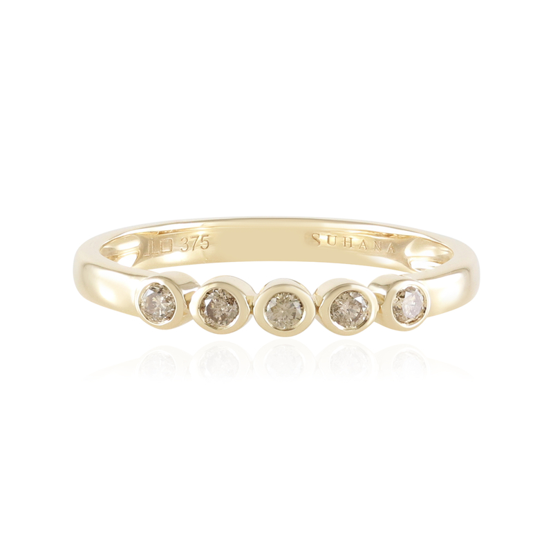 I2 Schokoladen-Brillant-Goldring (SUHANA)