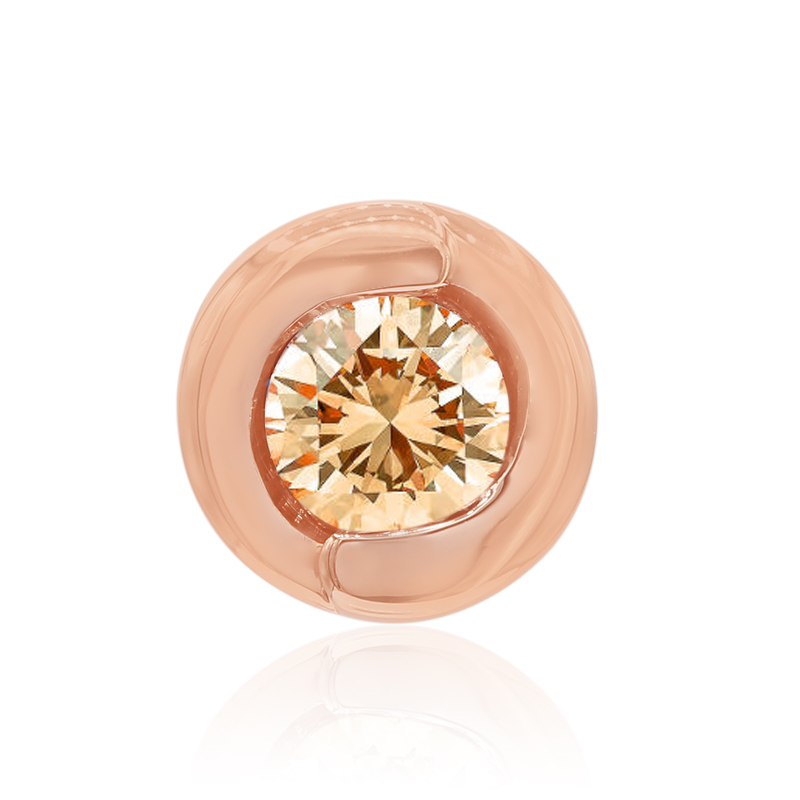 SI1 Argyle-Rose de France-Brillant-Goldanhänger (Annette)