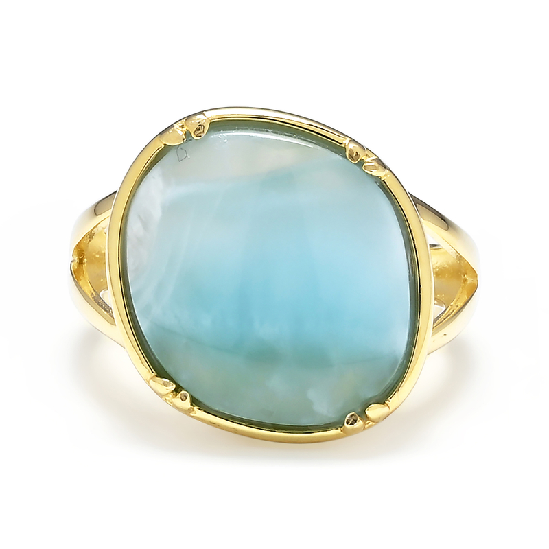 Larimar-Silberring