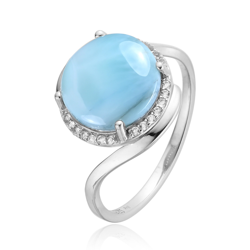 Larimar-Silberring