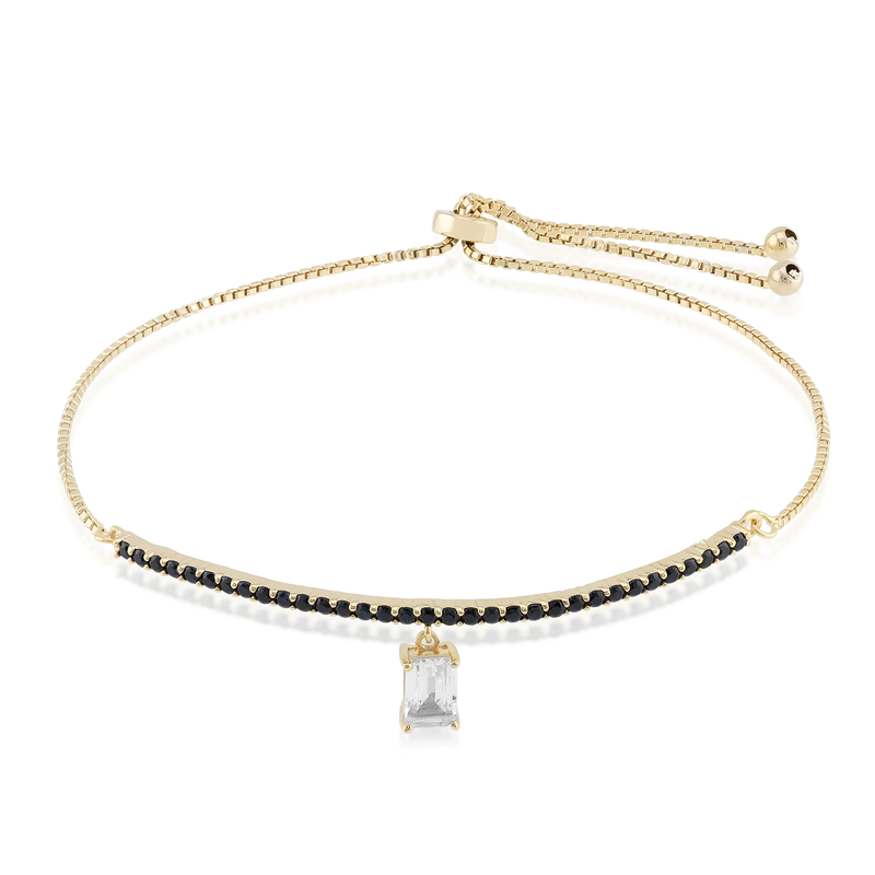 Weißer Topas-Silberarmband