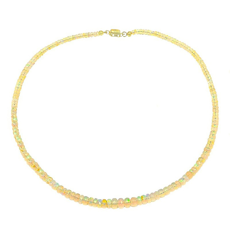 Welo-Opal-Silberhalskette Welo-Opal-Silberhalskette