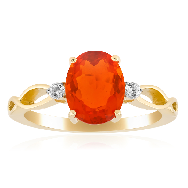 AAA-Mexikanischer Feueropal-Goldring