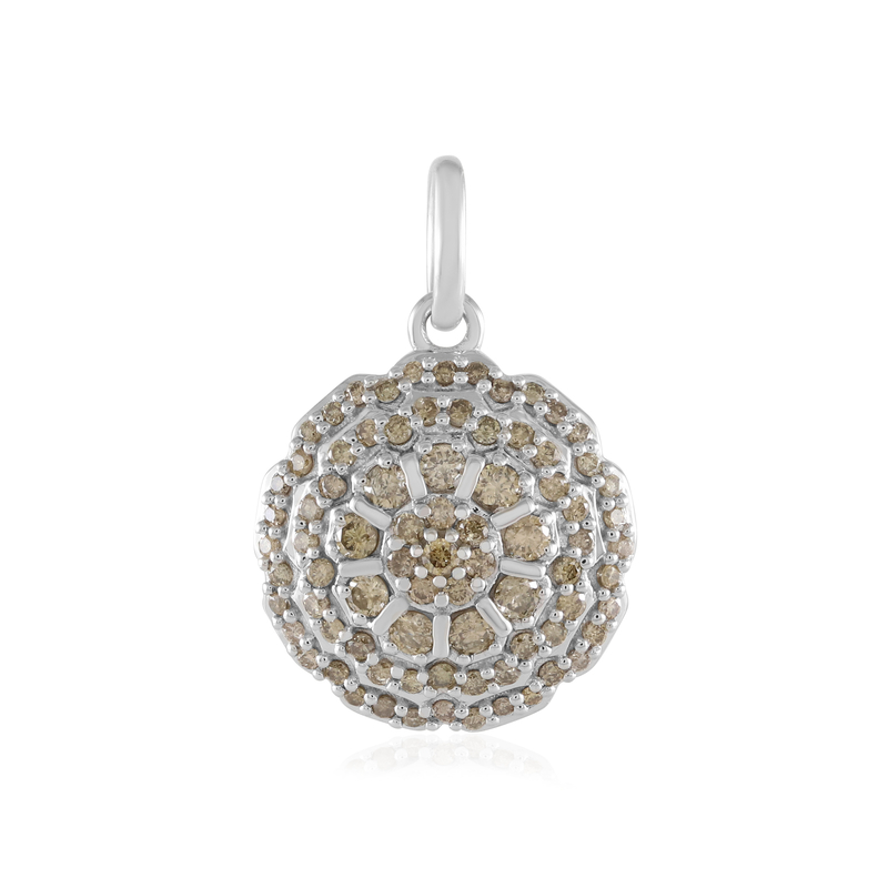 I2 Champagner-Brillant-Goldanhänger (de Melo)