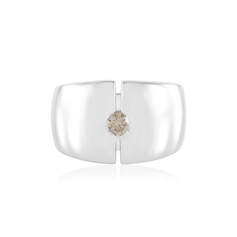 I3 Champagner-Brillant-Silberring (de Melo Essence)