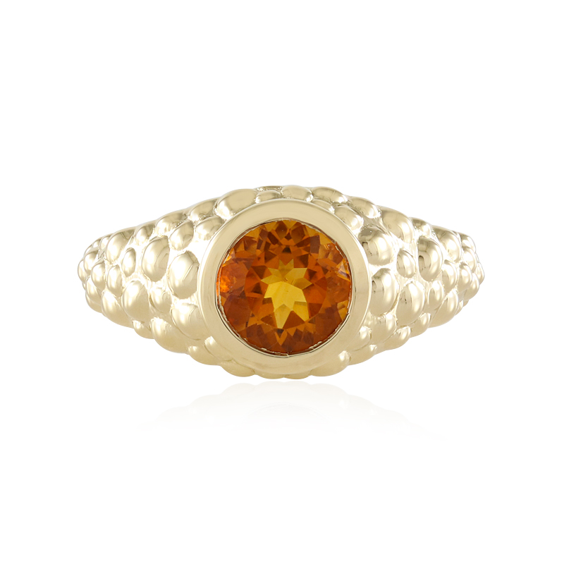 Madeira-Citrin-Silberring