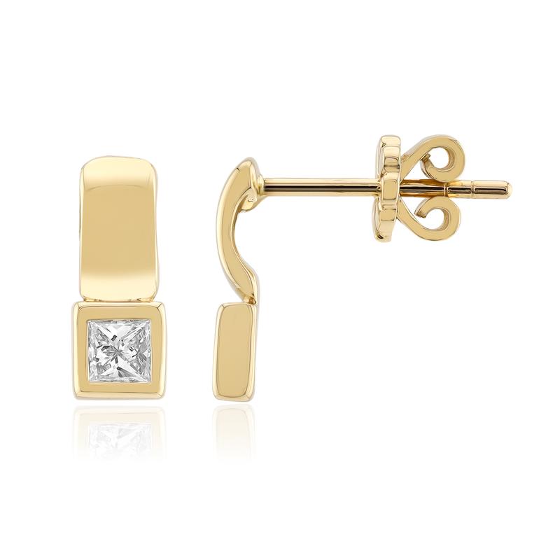 VVS1 (G) Brillant-Goldohrringe (Annette)