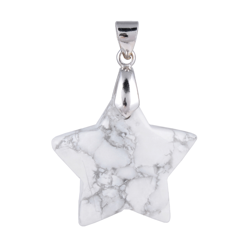 Magnesit-Silberanhänger