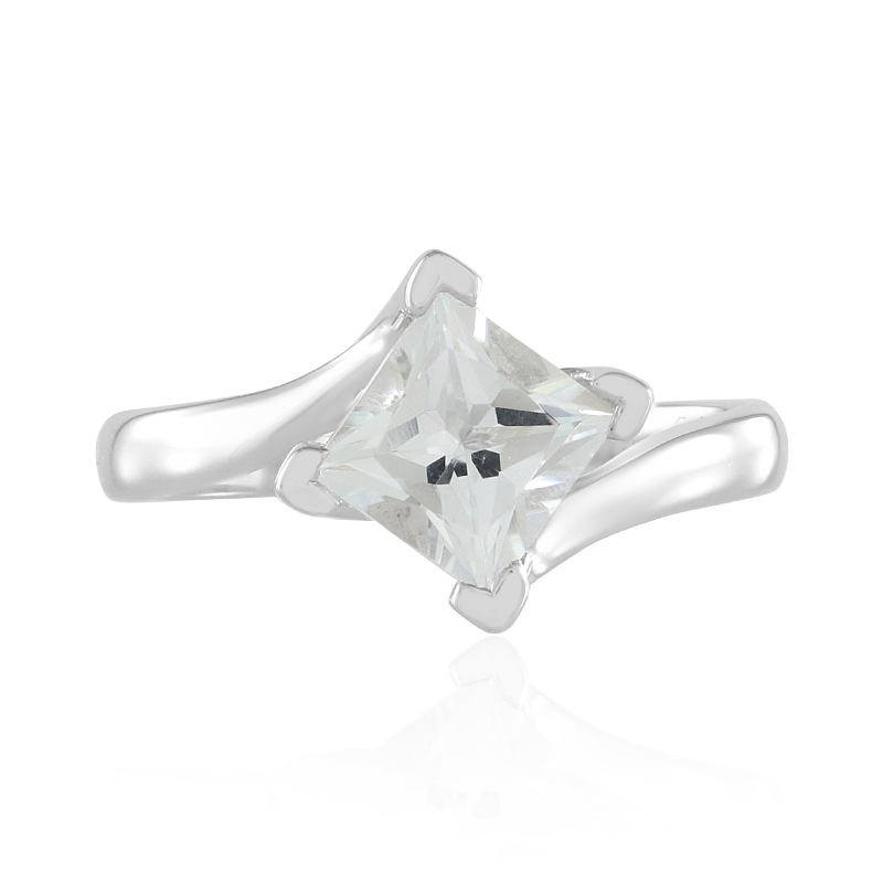 Weißer Topas-Silberring