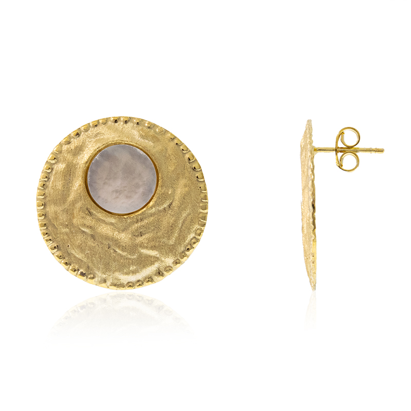 Perlmutt-Silberohrringe (Joias do Paraíso)