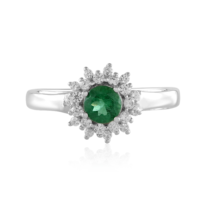 Grüner Apatit-Silberring