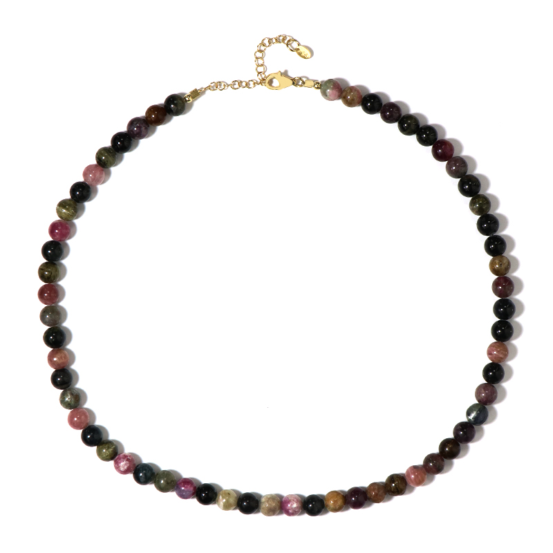 Turmalin-Silberhalskette