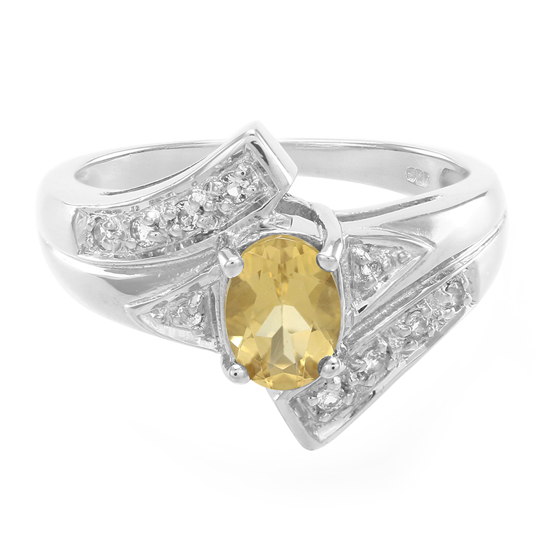 Champagner-Quarz-Silberring