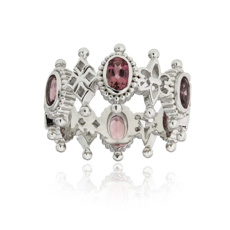 Brasiliansk Rosa turmalin-silverring (Dallas Prince Designs) från Juwelo