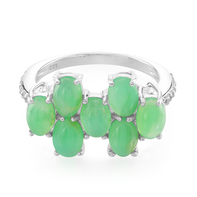 Kaiserlicher Chrysopras-Silberring