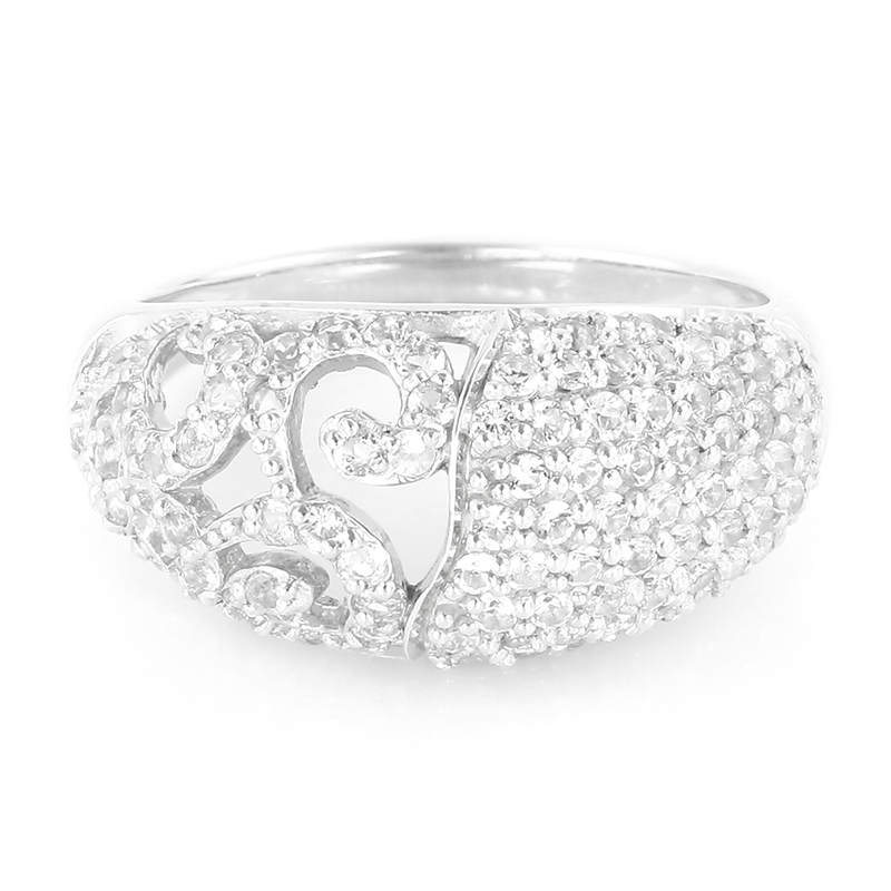 Weißer Topas-Silberring Weißer Topas-Silberring