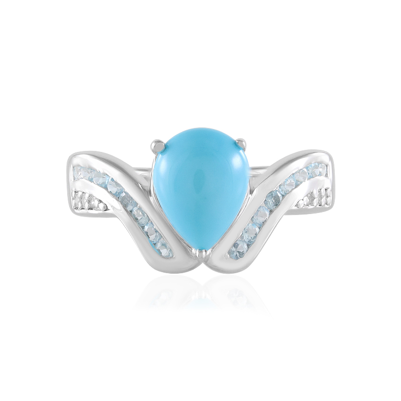 Sleeping Beauty-Türkis-Silberring