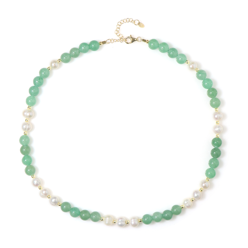 Edelstein-Silberhalskette (Riya) Edelstein-Silberhalskette (Riya)