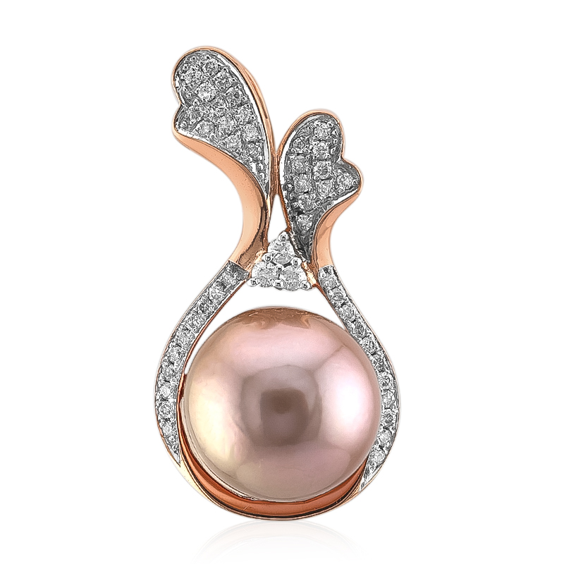 Königs-Purpur-Ming-Perlen-Goldanhänger (TPC)