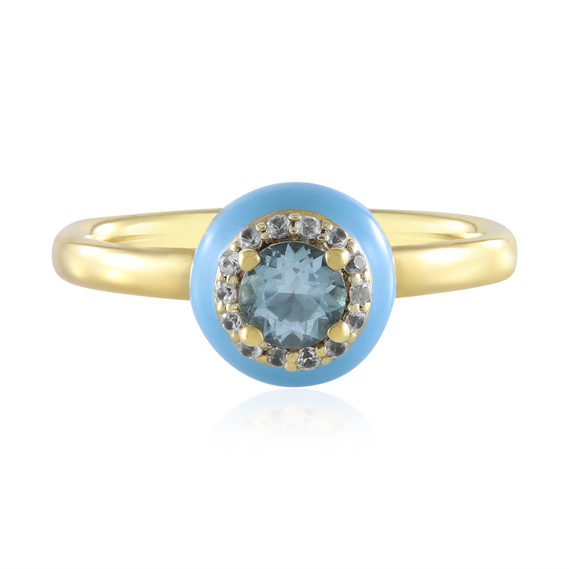 Schweizblauer Topas-Silberring