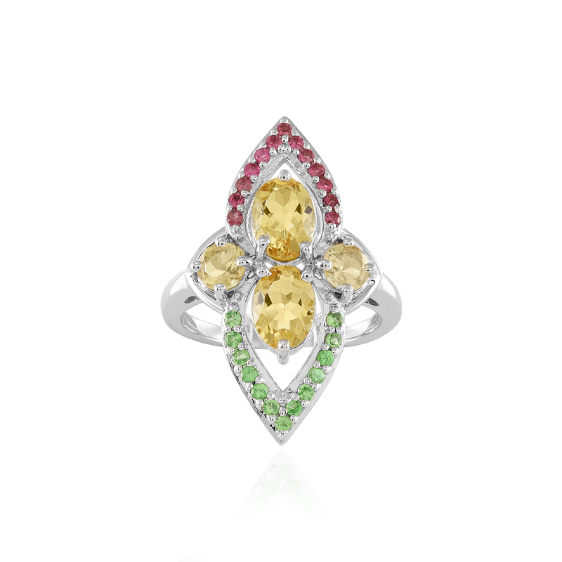 Gelber Beryll-Silberring Gelber Beryll-Silberring