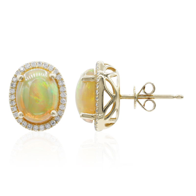 AAA-Welo-Opal-Goldohrringe (CIRARI)