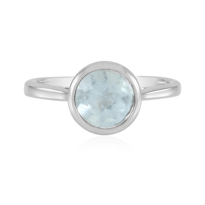Brasilianischer Aquamarin-Silberring