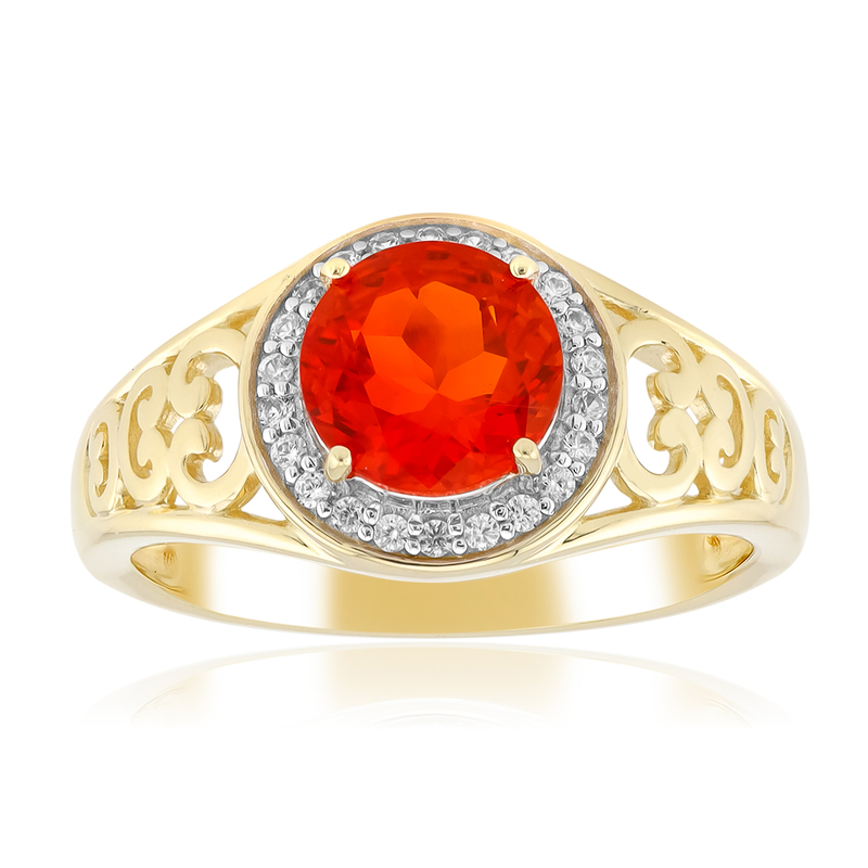 AAA-Mexikanischer Feueropal-Goldring