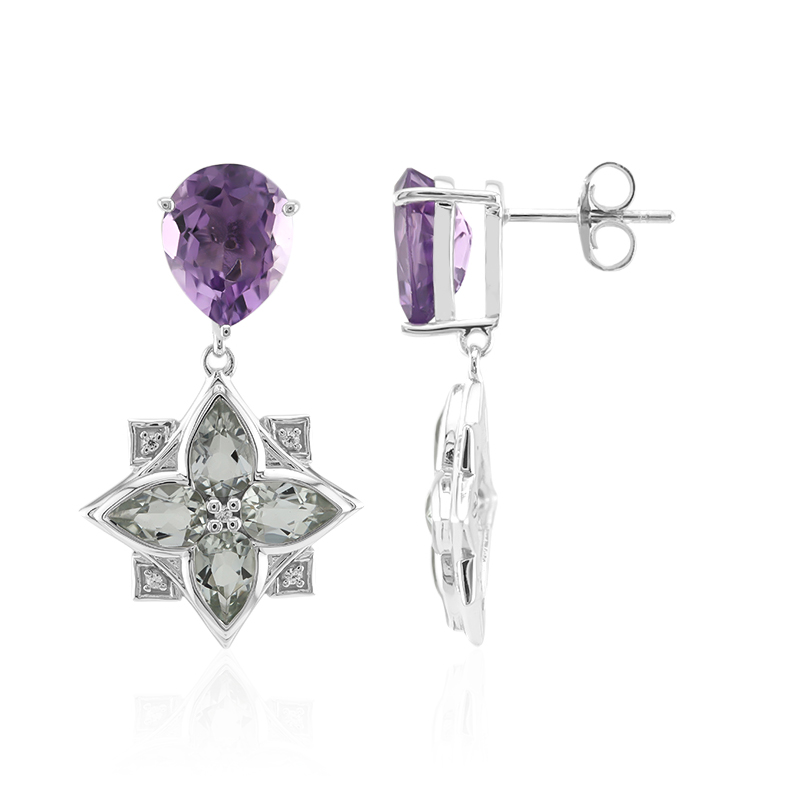 Amethyst-Silberohrringe (Remy Rotenier) Amethyst-Silberohrringe (Remy Rotenier)