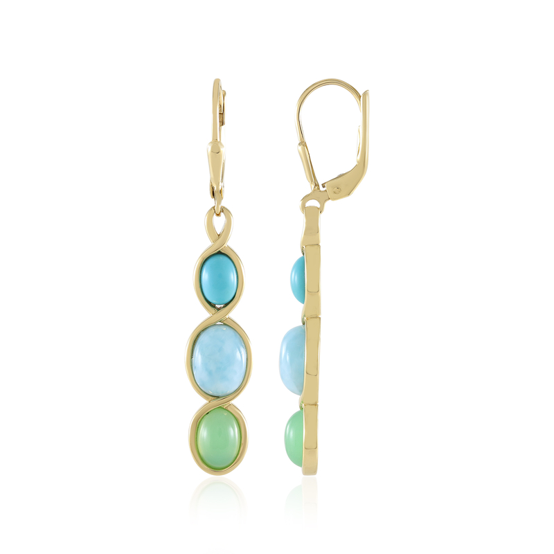 Edelstein-Silberohrringe (KM by Juwelo)