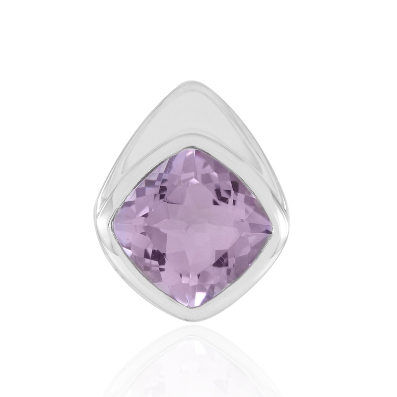 Lavendel-Amethyst-Silberanhänger (MONOSONO COLLECTION)