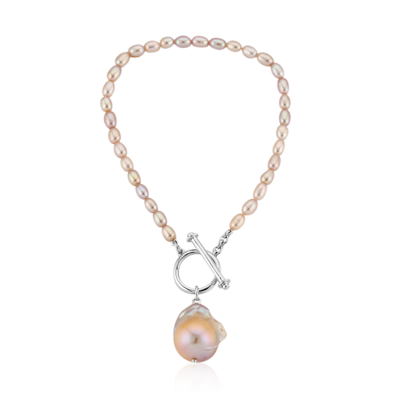 Süßwasserzuchtperlen-Silberarmband (TPC)