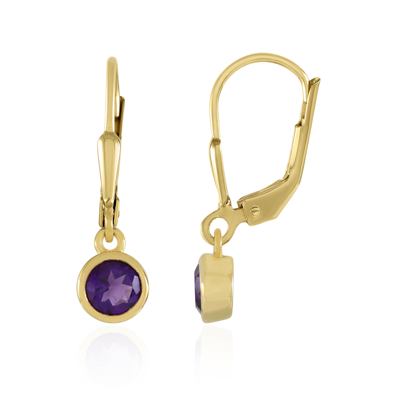 Sambia-Amethyst-Silberohrringe