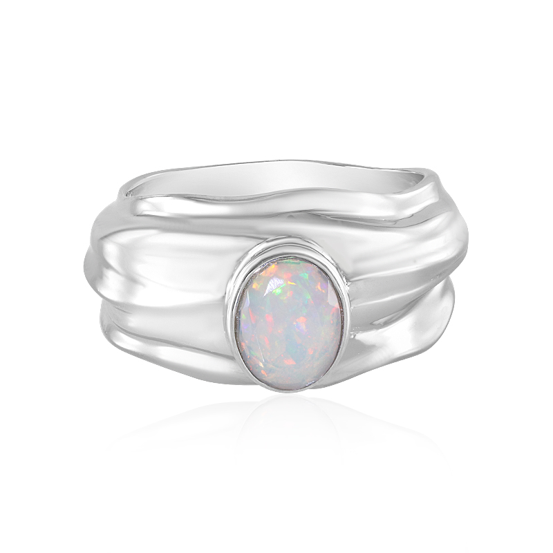 Welo-Opal-Silberring (de Melo Essence)