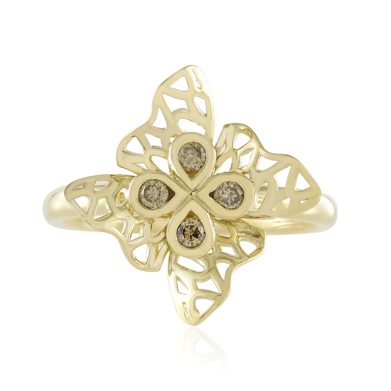 I2 Champagner-Brillant-Goldring (Ornaments by de Melo) I2 Champagner-Brillant-Goldring (Ornaments by de Melo)