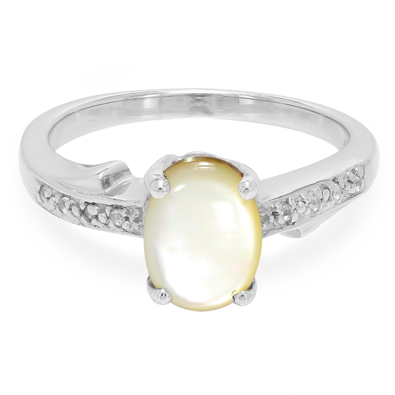 Abalone-Muschel-Silberring