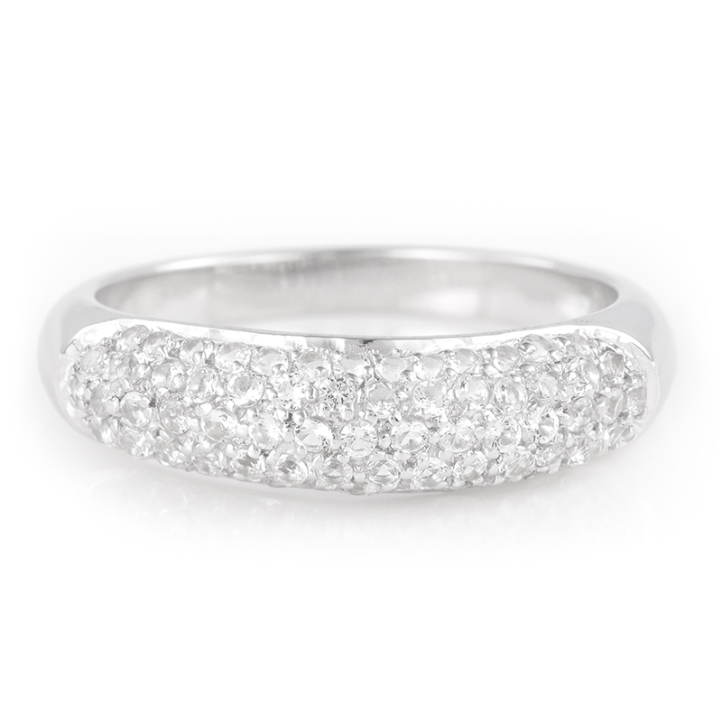 Weißer Topas-Silberring Weißer Topas-Silberring