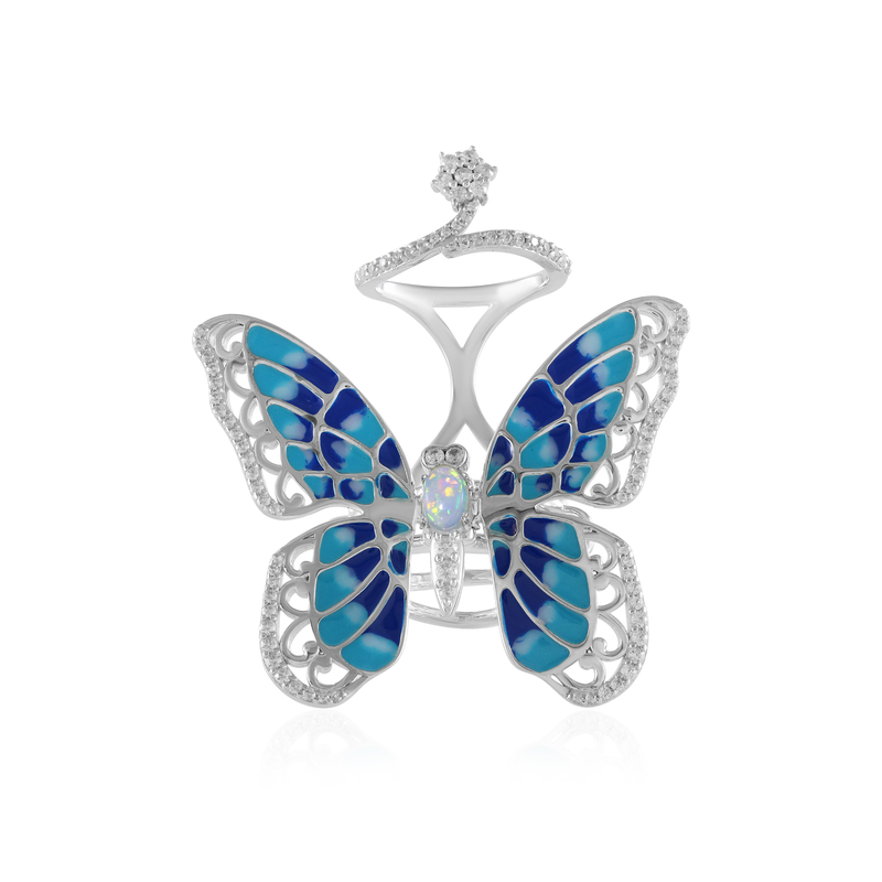 Welo-Opal-Silberring (Dallas Prince Designs)