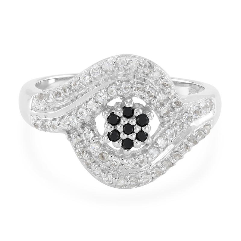 Schwarzer Spinell-Silberring