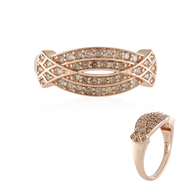 I2 Champagner-Diamant-Goldring (KM by Juwelo) I2 Champagner-Diamant-Goldring (KM by Juwelo)