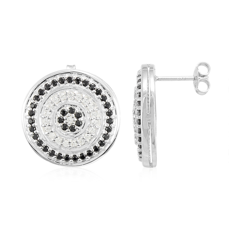 Edelstein-Silberohrringe