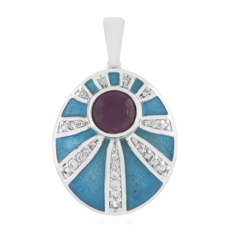 Rubin-Silberanhänger