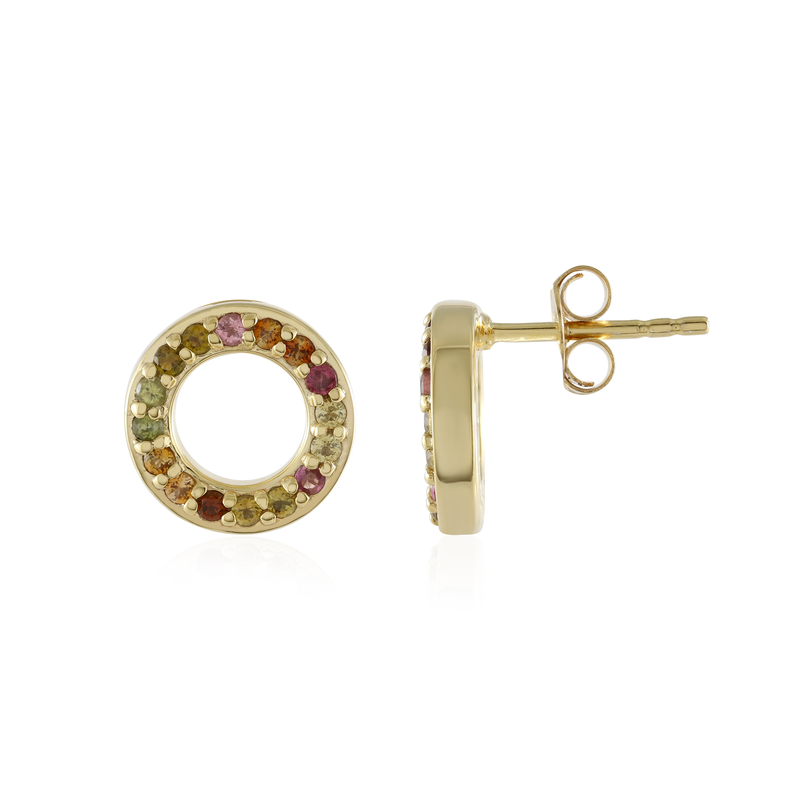 Turmalin-Silberohrringe