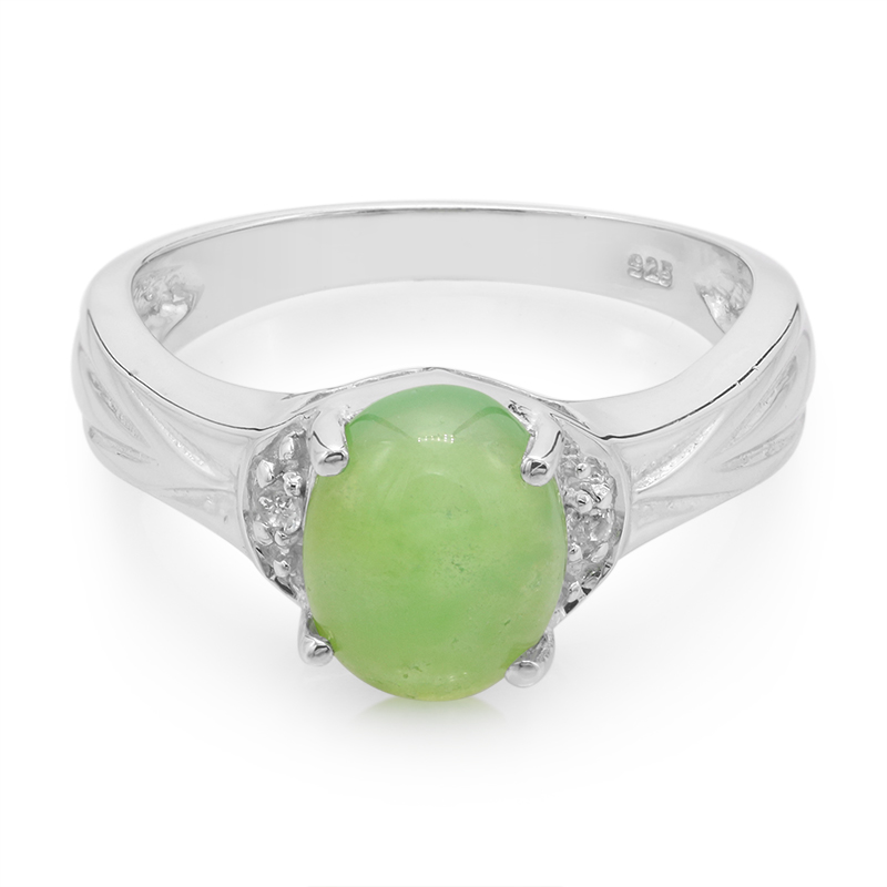 Kaiserlicher Chrysopras-Silberring Kaiserlicher Chrysopras-Silberring