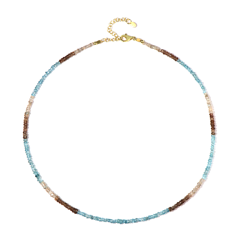 Fancy-Zirkon-Silberhalskette