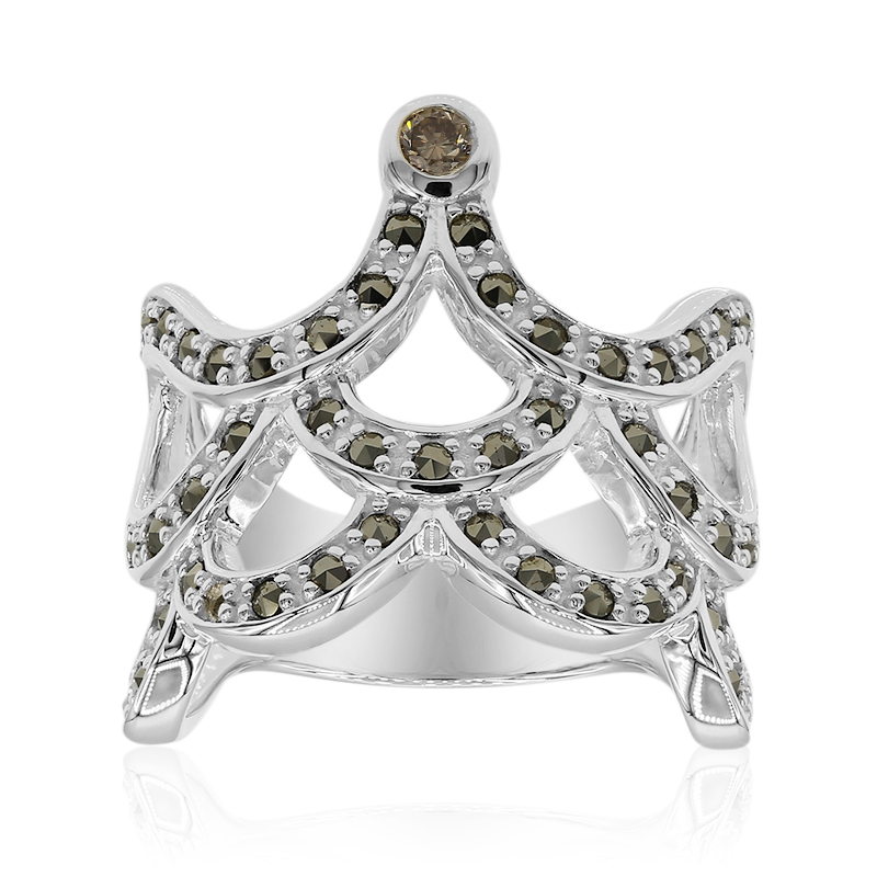 SI1 Argyle-Rose de France-Brillant-Silberring (Annette classic)