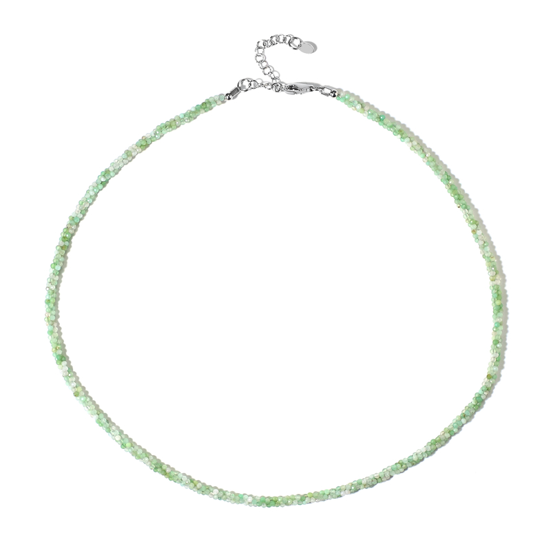 Chrysopras-Silberhalskette