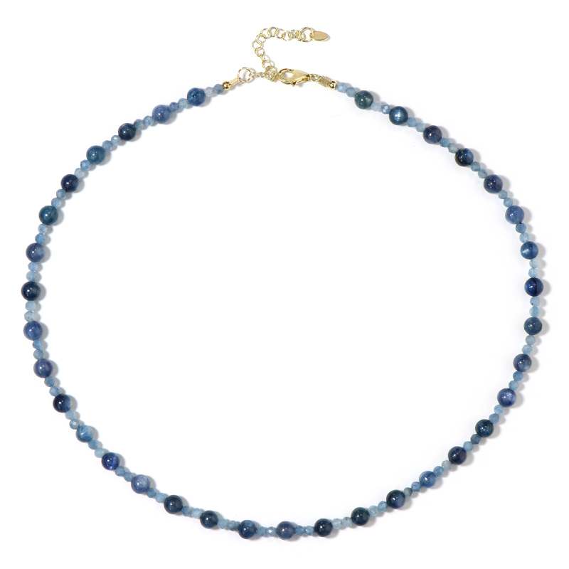 Edelstein-Silberhalskette Edelstein-Silberhalskette