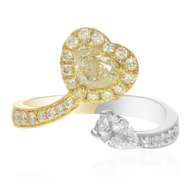 Gelber SI2 Brillant-Goldring (CIRARI)